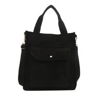 Women's Canvas Solid Color Preppy Style Zipper Handbag sku image 5