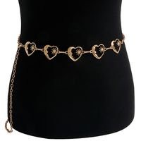 Simple Style Heart Shape Alloy Hollow Out Women's Waist Chain sku image 1