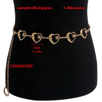 Simple Style Heart Shape Alloy Hollow Out Women's Waist Chain main image 2