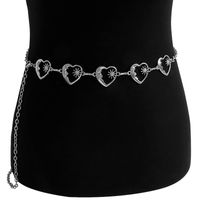 Simple Style Heart Shape Alloy Hollow Out Women's Waist Chain sku image 2