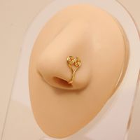 1 Piece Nose Rings & Studs Simple Style Geometric Metal Plating Inlay Zircon Nose Rings & Studs sku image 40