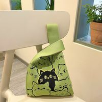 Women's Medium Polyester Cartoon Bear Cat Streetwear Open Handbag main image 5