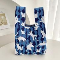 Women's Medium Polyester Cartoon Bear Cat Streetwear Open Handbag sku image 33