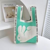 Women's Medium Polyester Cartoon Bear Cat Streetwear Open Handbag sku image 50