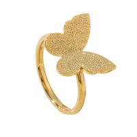 Stainless Steel Simple Style Butterfly Plating Rings main image 5