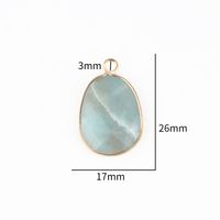1 Piece 14*23mm 17*26mm 28*15mm Hole 2~2.9mm Hole 3~3.9mm Hole 5~5.9mm Crystal Natural Stone Round Water Droplets Rectangle Polished Pendant main image 2