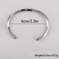 Stainless Steel Simple Style C Shape Plating Cuff Bracelets main image 2