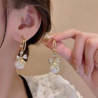 1 Pair IG Style Geometric Plating Inlay Alloy Artificial Pearls Rhinestones Opal Earrings sku image 21