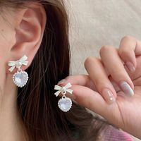 1 Pair IG Style Geometric Plating Inlay Alloy Artificial Pearls Rhinestones Opal Earrings sku image 8