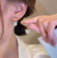 1 Pair IG Style Geometric Plating Inlay Alloy Artificial Pearls Rhinestones Opal Earrings sku image 25