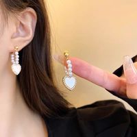 1 Pair IG Style Geometric Plating Inlay Alloy Artificial Pearls Rhinestones Opal Earrings sku image 12