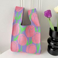 Women's Medium Polyester Heart Shape Flower Butterfly Streetwear Open Handbag sku image 7