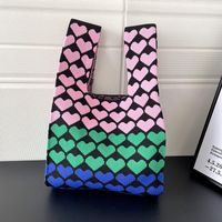 Women's Medium Polyester Heart Shape Flower Butterfly Streetwear Open Handbag sku image 20