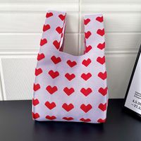 Women's Medium Polyester Heart Shape Flower Butterfly Streetwear Open Handbag sku image 10