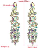 1 Pair Elegant Luxurious Irregular Inlay Zinc Alloy Artificial Diamond Drop Earrings main image 2