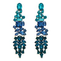 1 Pair Elegant Luxurious Irregular Inlay Zinc Alloy Artificial Diamond Drop Earrings sku image 1