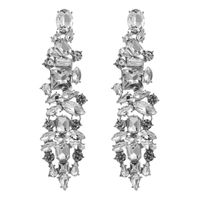 1 Pair Elegant Luxurious Irregular Inlay Zinc Alloy Artificial Diamond Drop Earrings sku image 2