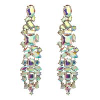 1 Pair Elegant Luxurious Irregular Inlay Zinc Alloy Artificial Diamond Drop Earrings sku image 4
