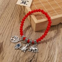 Casual Palm Life Tree Artificial Crystal Alloy Beaded Women's Bracelets main image 3