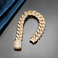 Hip-Hop Round Brass Inlay Zircon 18K Gold Plated Women's Tennis Bracelet main image 5