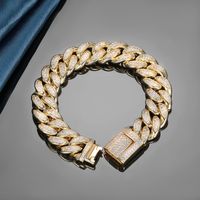 Hip-Hop Round Brass Inlay Zircon 18K Gold Plated Women's Tennis Bracelet main image 4