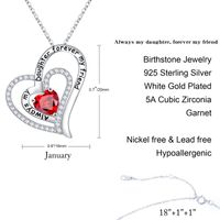 Sterling Silber Elegant Herzform Einfarbig Überzug Inlay Zirkon Halskette Mit Anhänger main image 2