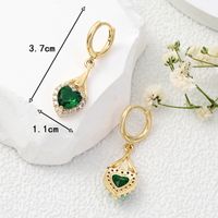 1 Pair Simple Style Classic Style Heart Shape Butterfly Plating Inlay Copper Zircon 18K Gold Plated Silver Plated Drop Earrings main image 8