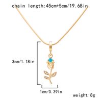 Casual Simple Style Tulip Alloy Plating Women's Pendant Necklace 1 Piece main image 2
