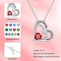 Sterling Silver Elegant Heart Shape Solid Color Plating Inlay Zircon Pendant Necklace main image 2