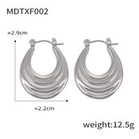 1 Pair Casual Elegant Simple Style U Shape Plating Titanium Steel 18K Gold Plated Earrings sku image 1