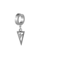 1 Piece Simple Style Triangle Plating Titanium Steel Drop Earrings sku image 1