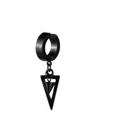 1 Piece Simple Style Triangle Plating Titanium Steel Drop Earrings sku image 2