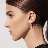 1 Piece Elegant Lines Copper 18K Gold Plated Ear Cuffs main image 8