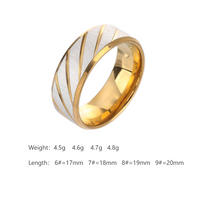 304 Stainless Steel 14K Gold Plated Simple Style Spiral Stripe Rings main image 2