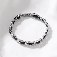 IG-Stil Geometrisch Rostfreier Stahl Pu-Leder Flechten Unisex Armbänder main image 8