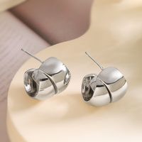 1 Pair Simple Style Commute Geometric Water Droplets Inlay Copper Zircon 18K Gold Plated Ear Studs main image 5