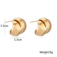 1 Pair Simple Style Commute Geometric Water Droplets Inlay Copper Zircon 18K Gold Plated Ear Studs main image 3