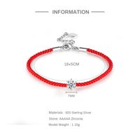 Simple Style Geometric Sterling Silver Rope Plating Inlay Zircon Women's Bracelets 1 Piece main image 2