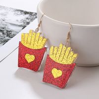 1 Pair Casual Funny French Fries Arylic Drop Earrings main image 1