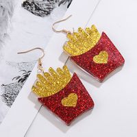 1 Pair Casual Funny French Fries Arylic Drop Earrings main image 5