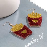 1 Pair Casual Funny French Fries Arylic Drop Earrings main image 6