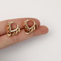 1 Pair Simple Style Round Polishing Copper 18K Gold Plated Hoop Earrings main image 10