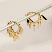 1 Pair Simple Style Round Polishing Copper 18K Gold Plated Hoop Earrings main image 8