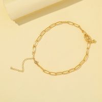 Simple Style Letter Alloy 18K Gold Plated Women's Necklace main image 4