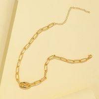 Simple Style Letter Alloy 18K Gold Plated Women's Necklace main image 5