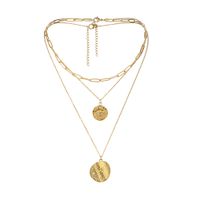 Vintage Style Sun Eye Alloy 18K Gold Plated Women's Layered Necklaces sku image 1