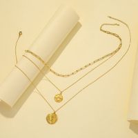 Vintage Style Sun Eye Alloy 18K Gold Plated Women's Layered Necklaces main image 5