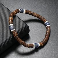 Retro Geometric Coconut Shell Beaded Men's Bracelets 10 Pieces 1 Piece sku image 10