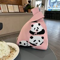 Women's Medium Polyester Animal Little Bear Stripe Cute Open Handbag Shopping Bags main image 4