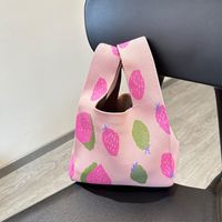 Women's Medium Polyester Animal Little Bear Stripe Cute Open Handbag Shopping Bags sku image 17
